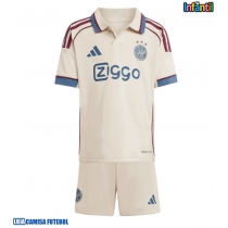 Camisa de Futebol Ajax Oscar Gloukh #10 Equipamento Alternativo Infantil 2025-26 Manga Curta (+ Calças curtas)